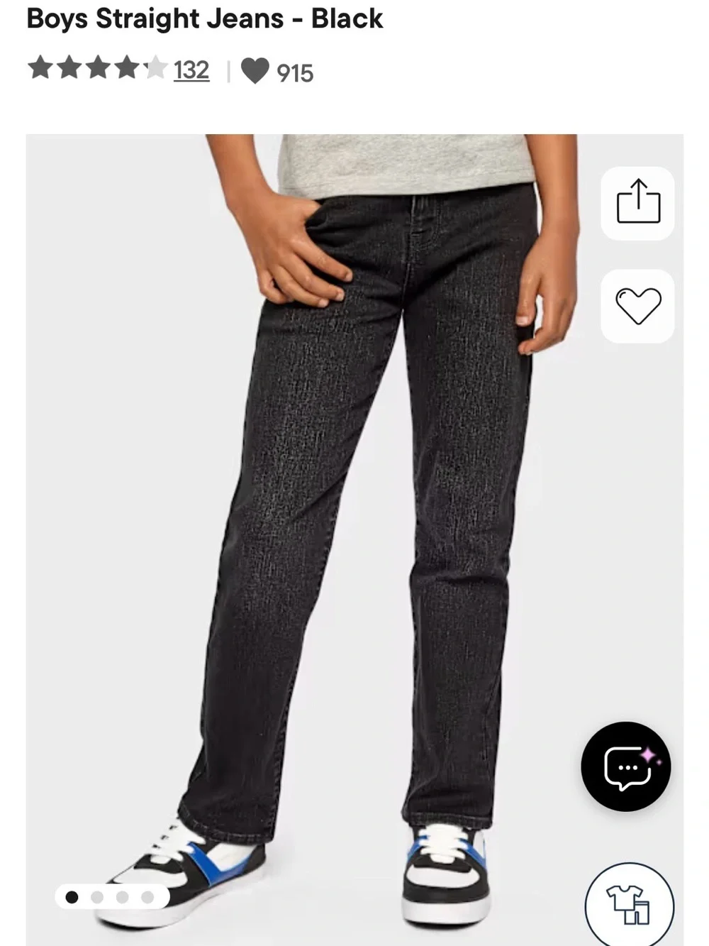 The Children's Place Boys Black Straight Jeans